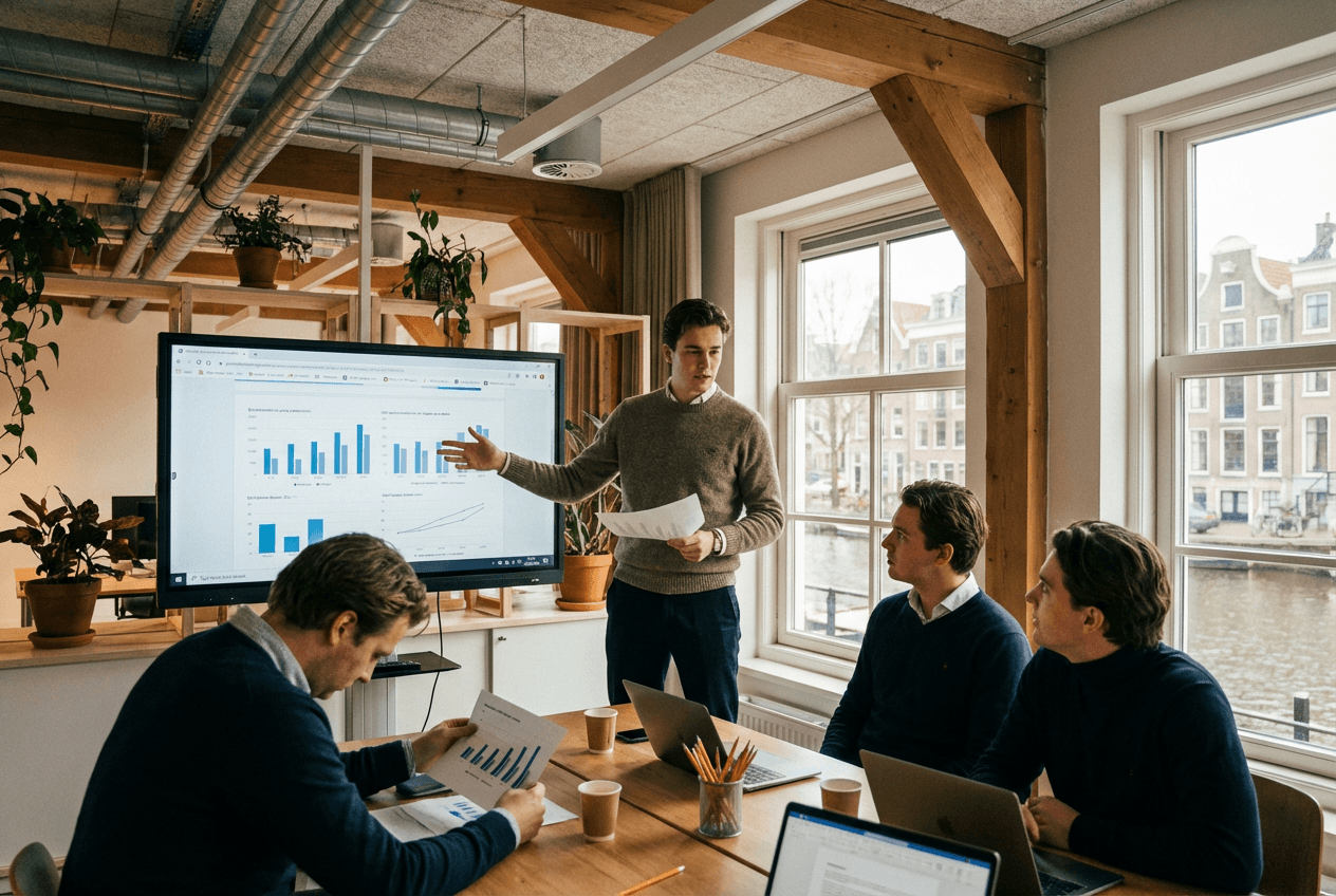 Presentatie van audit resultaten bij klant